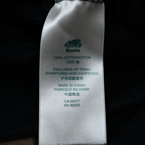 Roots Canada Jacket Mens 2XL Black Full Zip Mock Neck Cotton Moto Casual - Picture 9 of 9